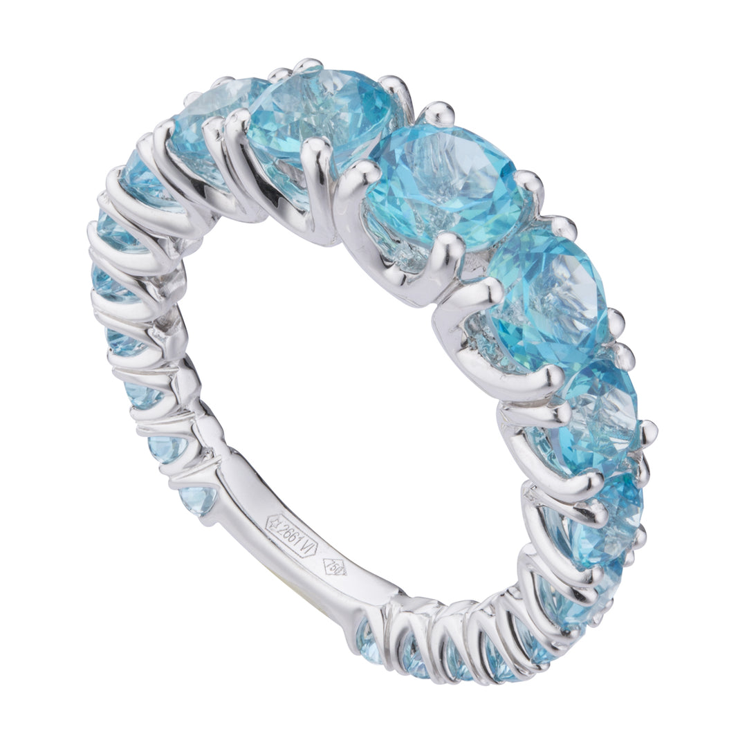 X-Diamond une topaze suisse 18 carats avec barre en or blanc LXDABIC1498TPSO4