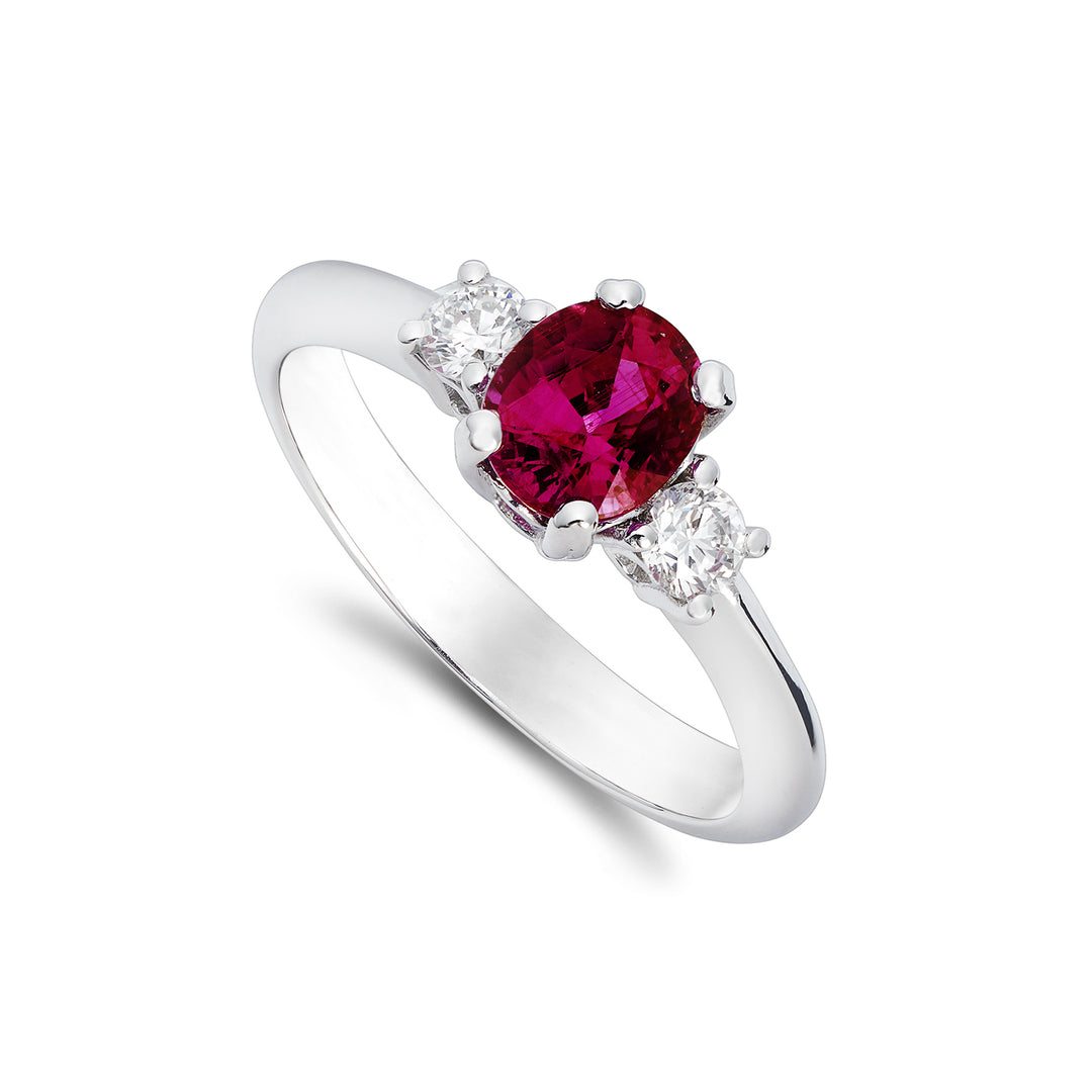 Golay anello con diamanti e rubino 5x6 ACL443DIRU-22335110019