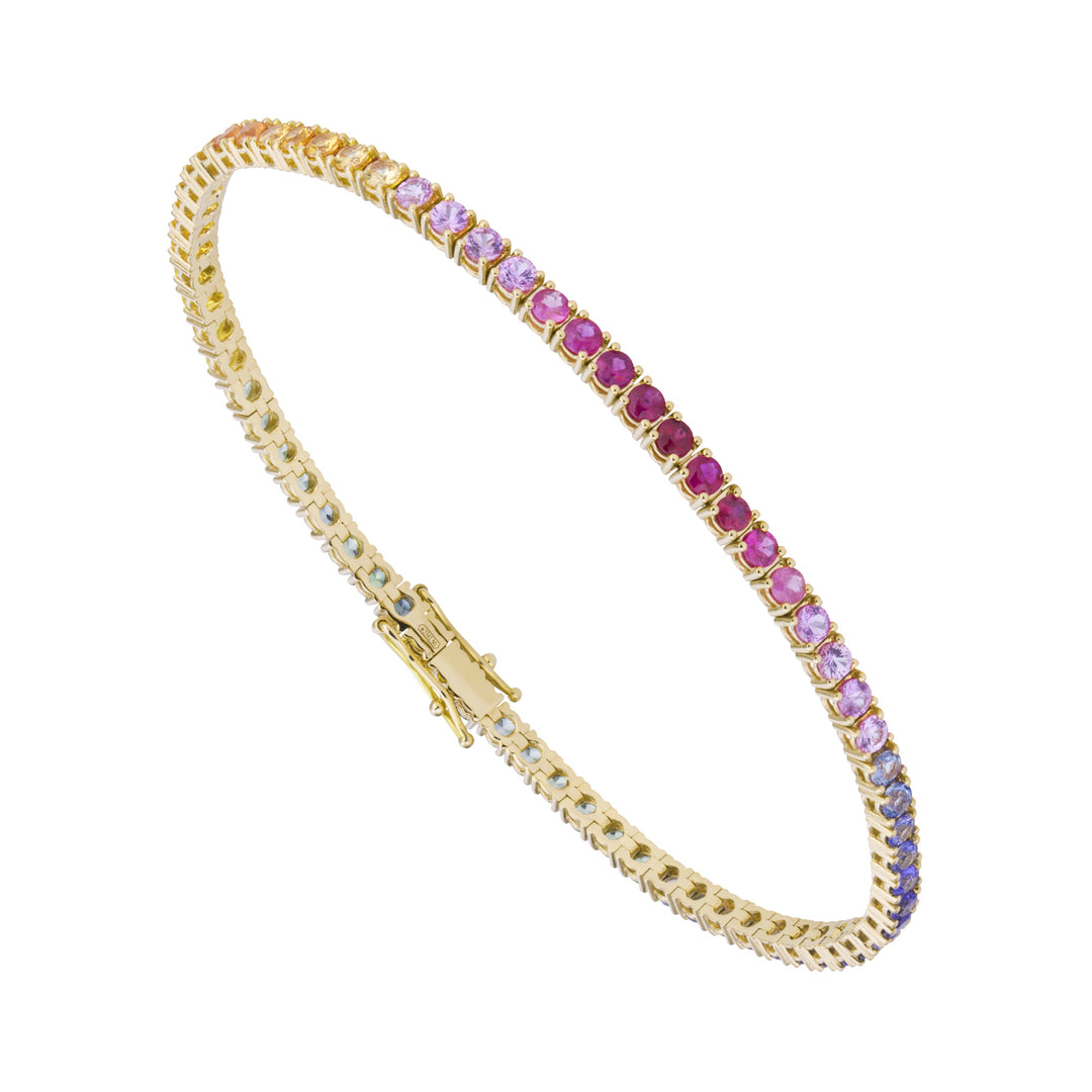 World Diamond Group bracciale tennis filo zaffiri colorati mis 17,50 BTF001MC18-175-25065110071