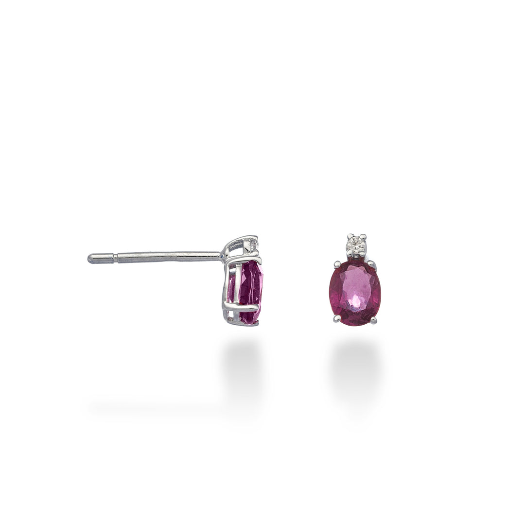 Mikiko or 9k rubino ovale 5x4 ct.0,80 diam. ct.0,02 MO5163R4RBC