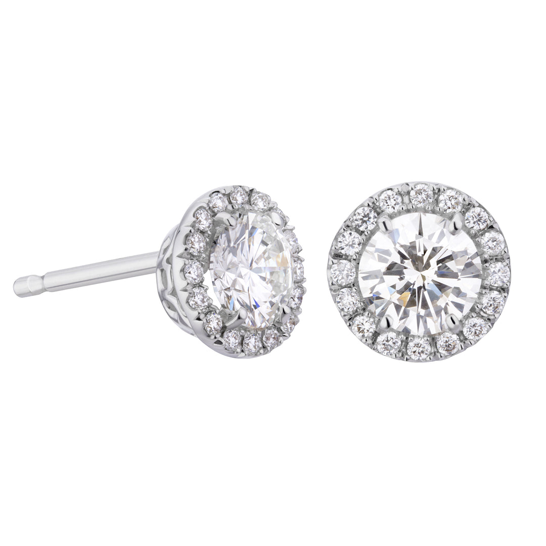 Pendientes solitario golay con contorno OCT008DI3-19077110057