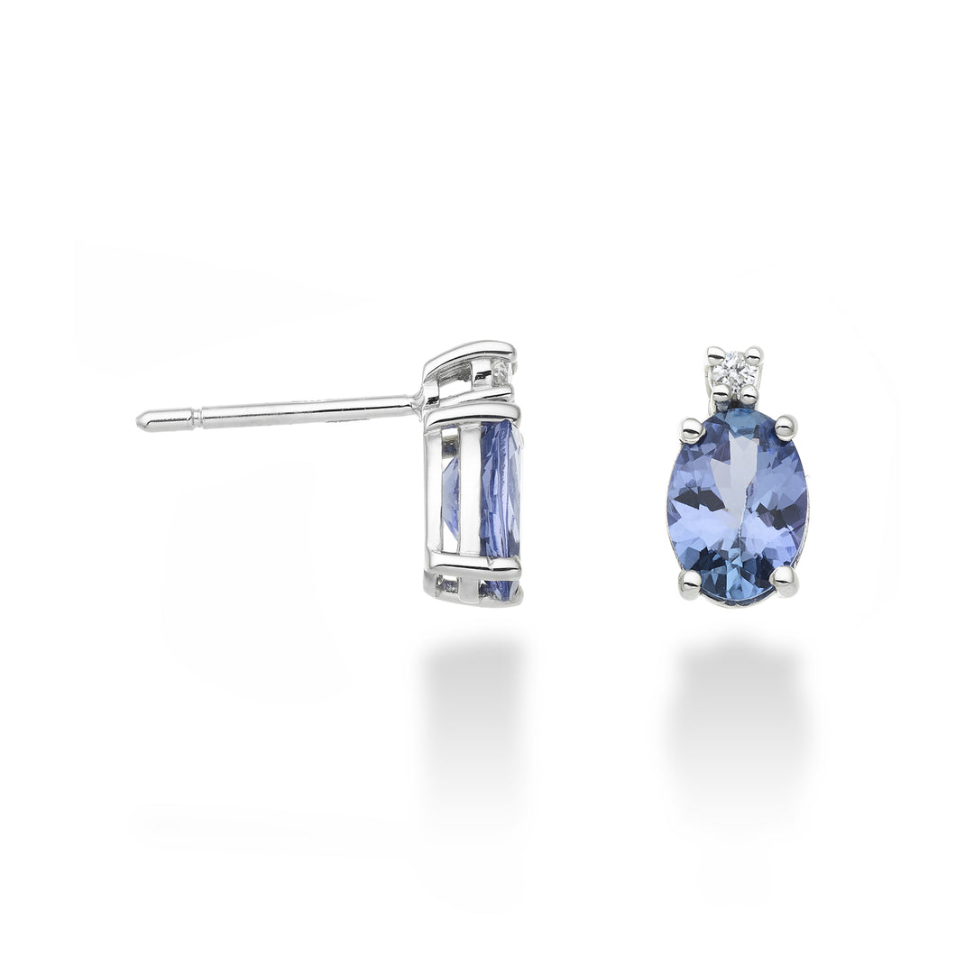 Nihama ou tanzanite 9k n. ovale 7x5 ct.1,20 diam. ct.0,03 NO5024R4TZN