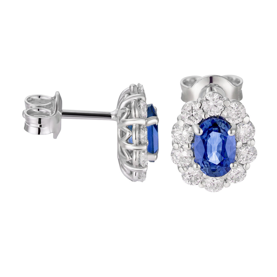 Pendientes Golay zafiro ovalado 6x5 y diamantes OCL043DIZB-24148110009