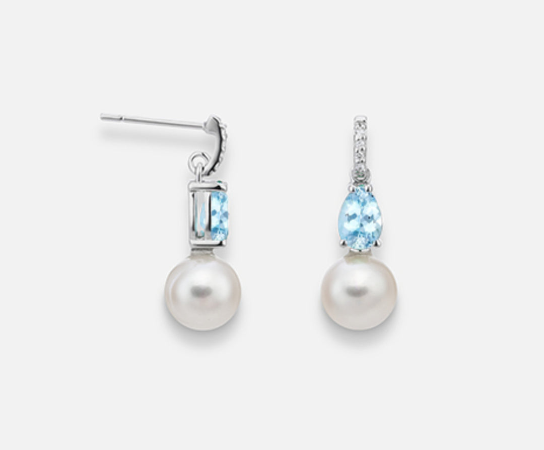 Nihama or 18k fw 7,5/8 aguamarina drop 6x4 ct.0,60 dia ct.0,03 NO1528O4FABI075-AM