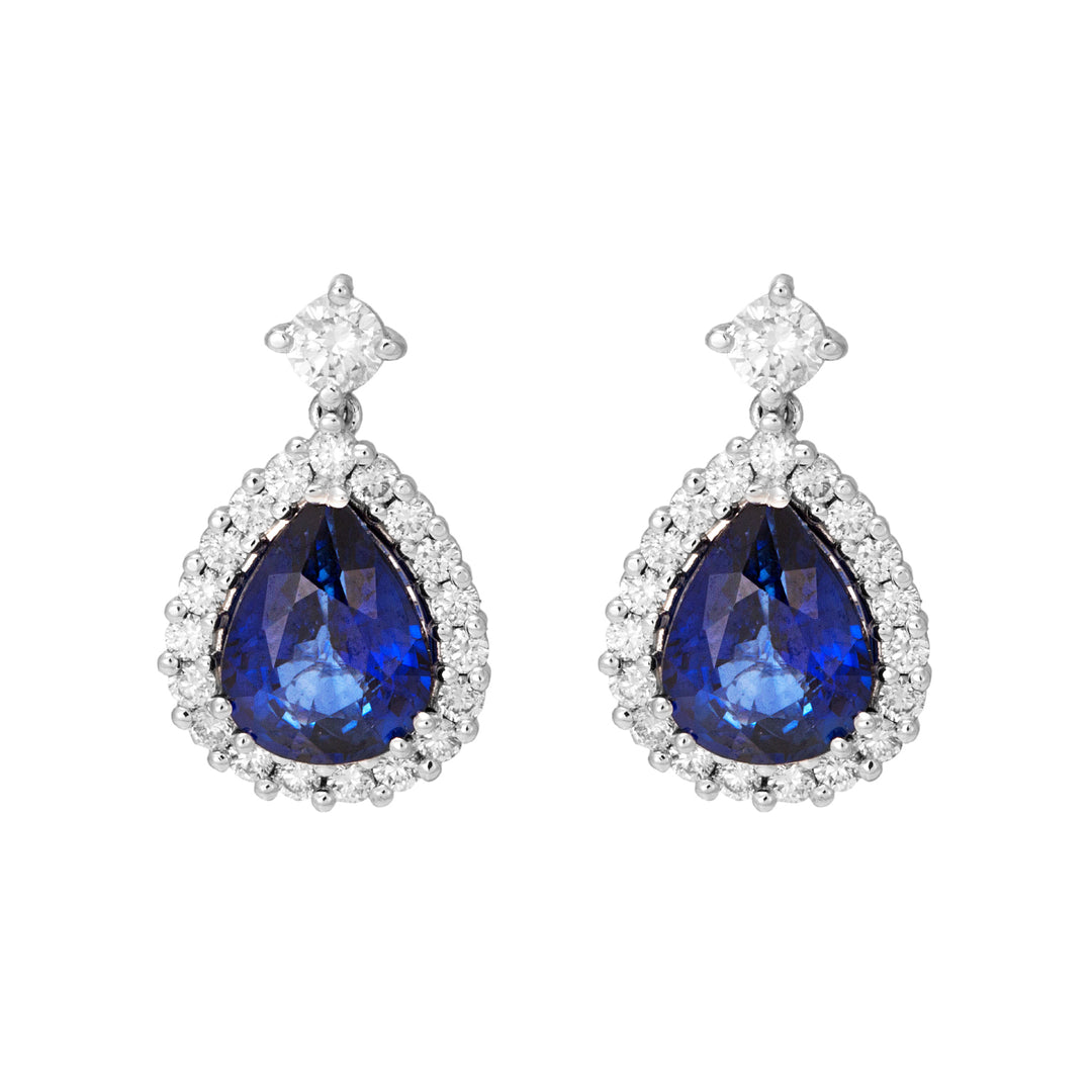 Pendientes Golay de 6x8 con zafiros y diamantes OCL027WDIZB-22158110080
