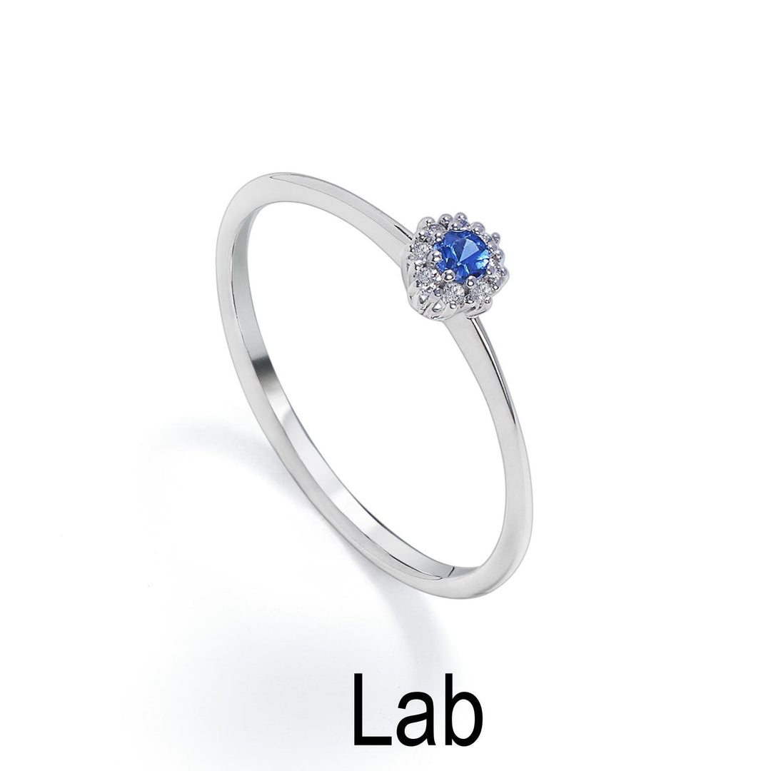 Mikiko an 18k sapphire lab ct.0.08 diam. 0.04 ct size 1 MA5139O4ZFL008