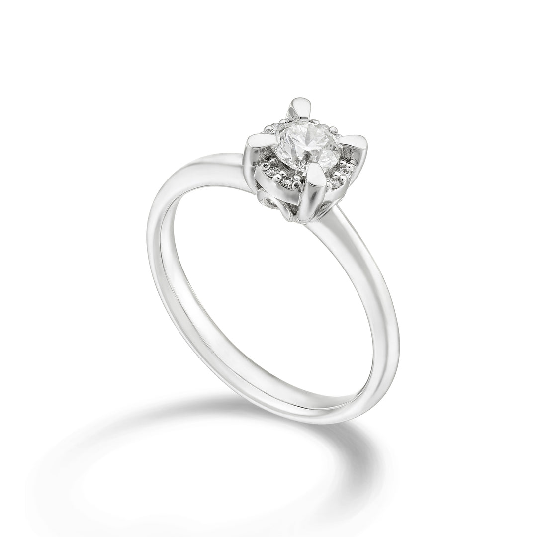 World Diamond Group anello solitario diam tra le griffe, cen. 0,38ct ASLC421DI38-24066110098