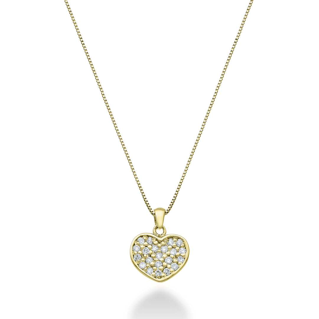 Mikiko cl 18k corazón 0,13 ct oro amarillo MD5167O1BR013