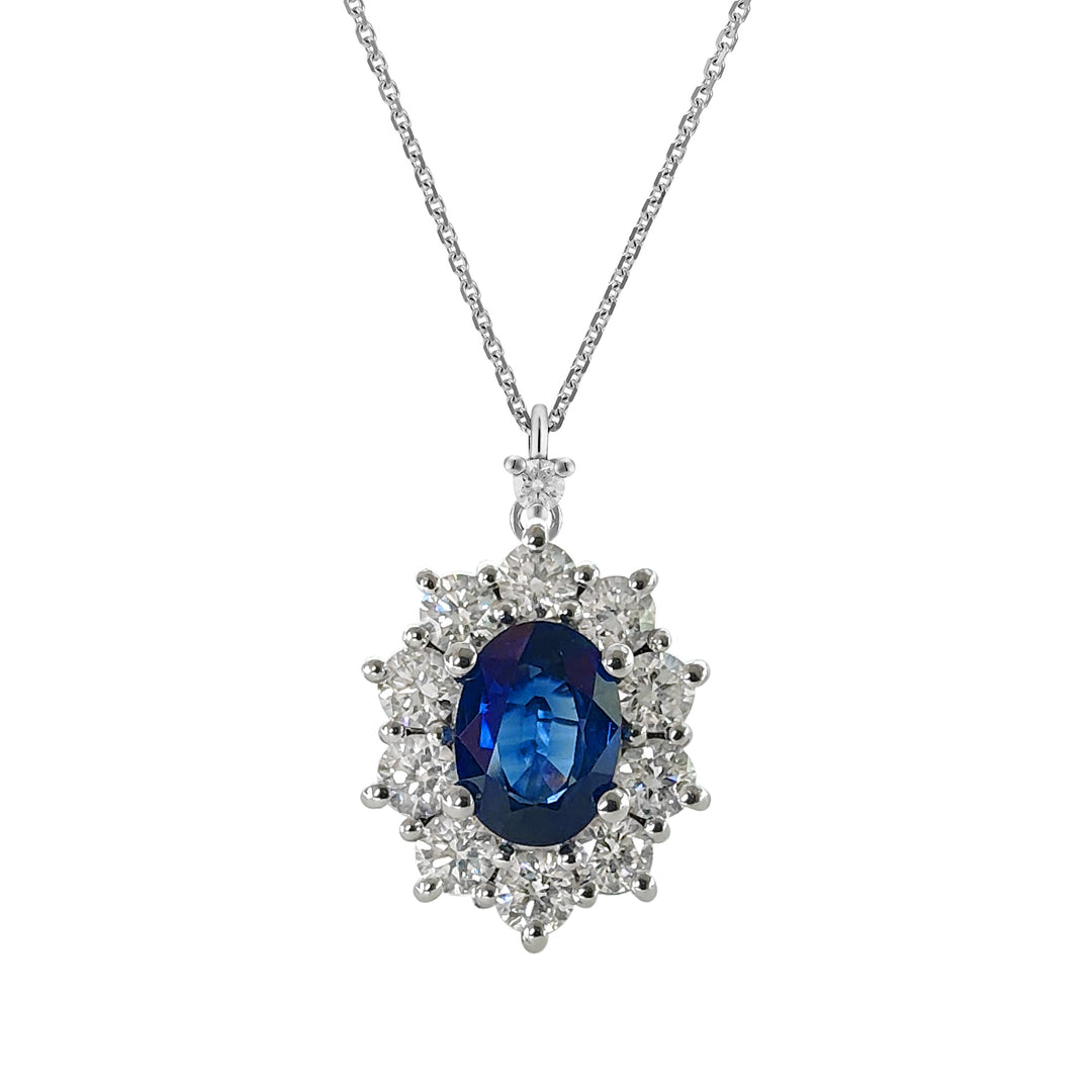 Collier Golay pendentif marguerite zaf ov 6x4 contour PCLC102DIZB64-25252110358