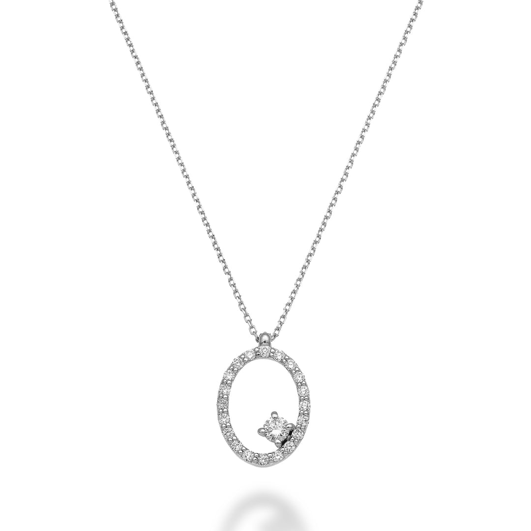 World Diamond Group collana 18k ct.0,23 "ovale" GD5156O4BR023
