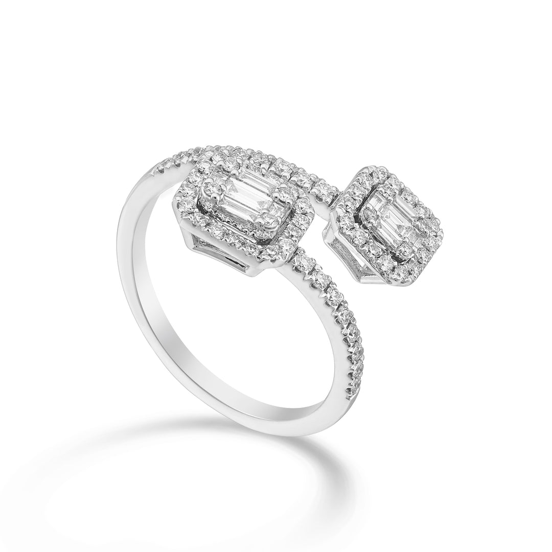 World Diamond Group un 18k contrairement au diam. tepper et rond ct. total 0,57 - or blanc GA5200O4BR057