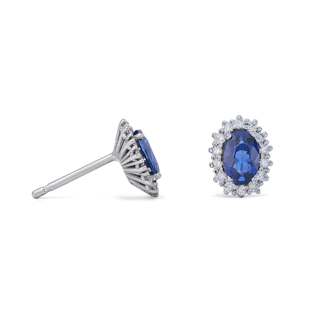Nihama or 18k zaffiro n. ovale 6x4 ct.0,80 diam. ct.0,26 NO5068O4ZFN