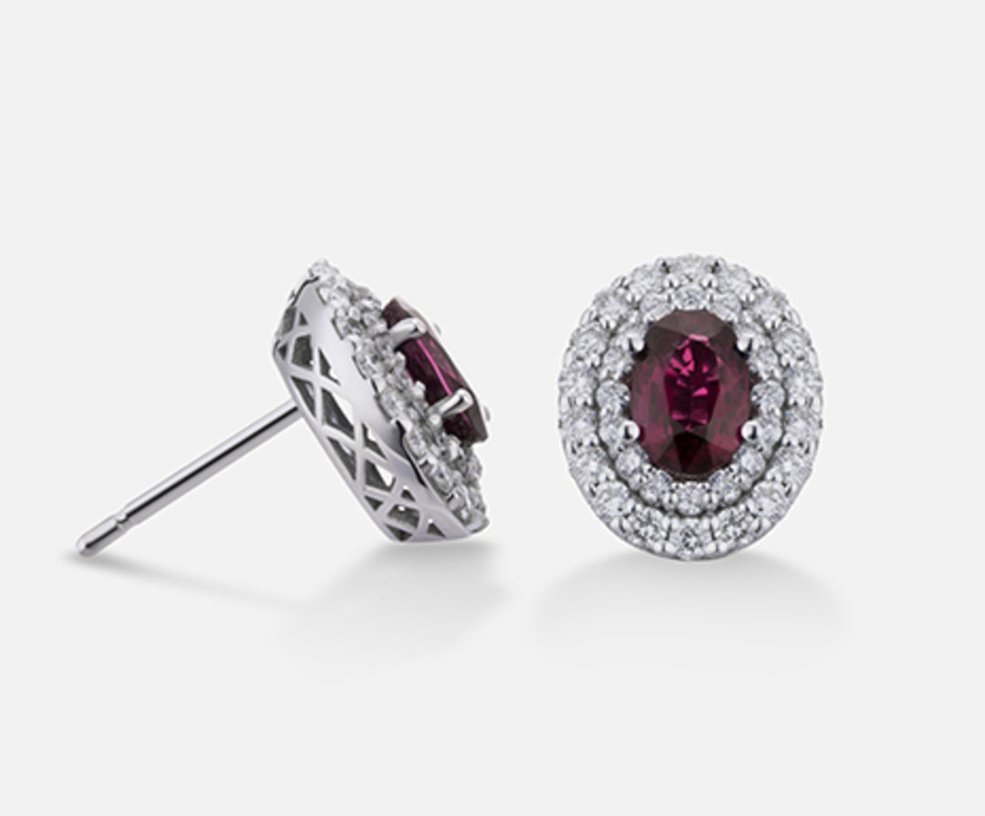 Mikiko or 18k rubino n. ovale 6x4 ct.0,80 dia ct.0,66 MO5040O4RBN080