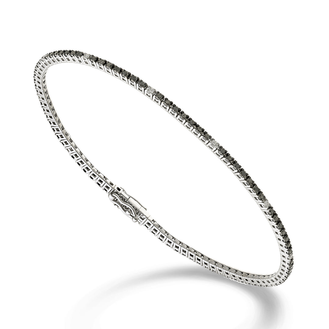 Mikiko br tenis 18k diam. negro ct.0,90 diamantes ct.0,13 cm.17,2 - 94 engastes MBTF0011BKDIO4