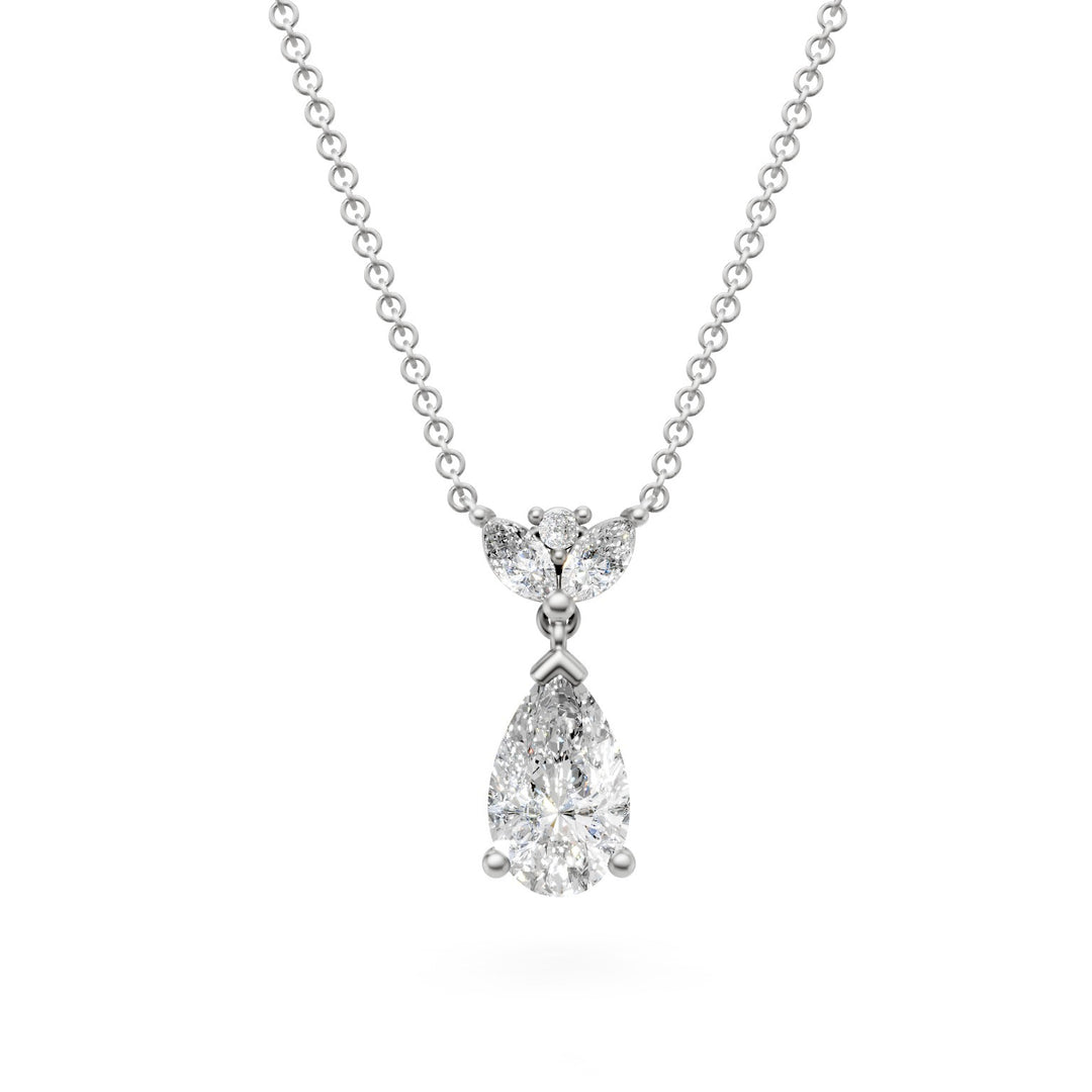 X-Diamond cl 18kt lab g.d. total ct.2.01 drop ct.1.73 d vvs2, with two marquises and a round on top LXDGPU064O4GOBI201
