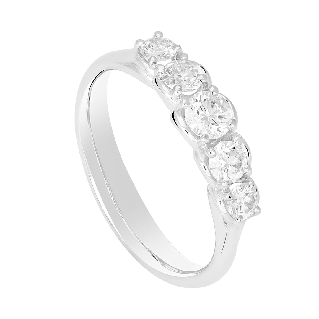 Anillo Golay Riviera con 5 piedras escalares 0,65 ct AR5S024070DI-22125110007