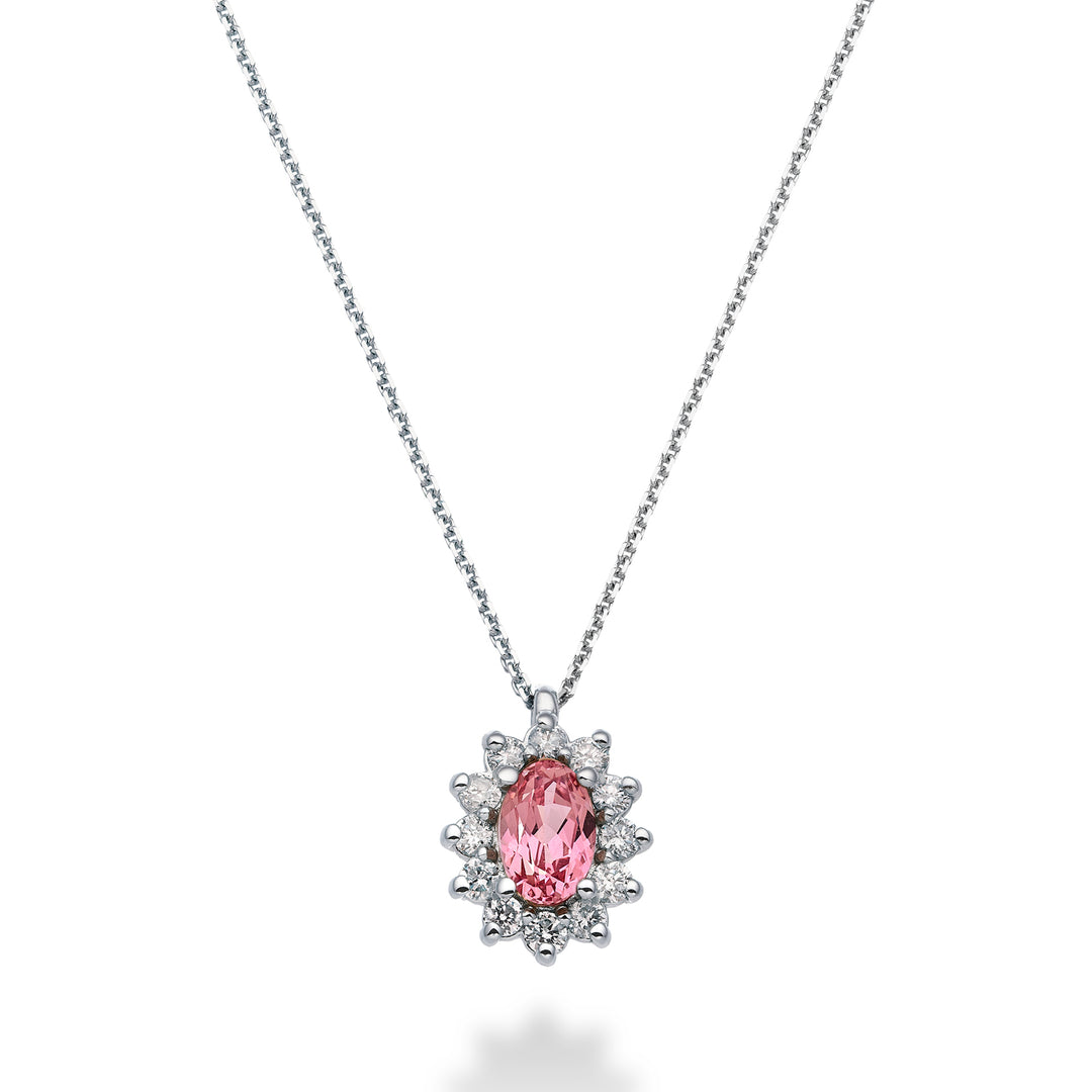 Mikiko cl 18k zafiro rosa ovalado 6x4 ct.0,60 diam. ct.0.23 MD5047O4ZFRP