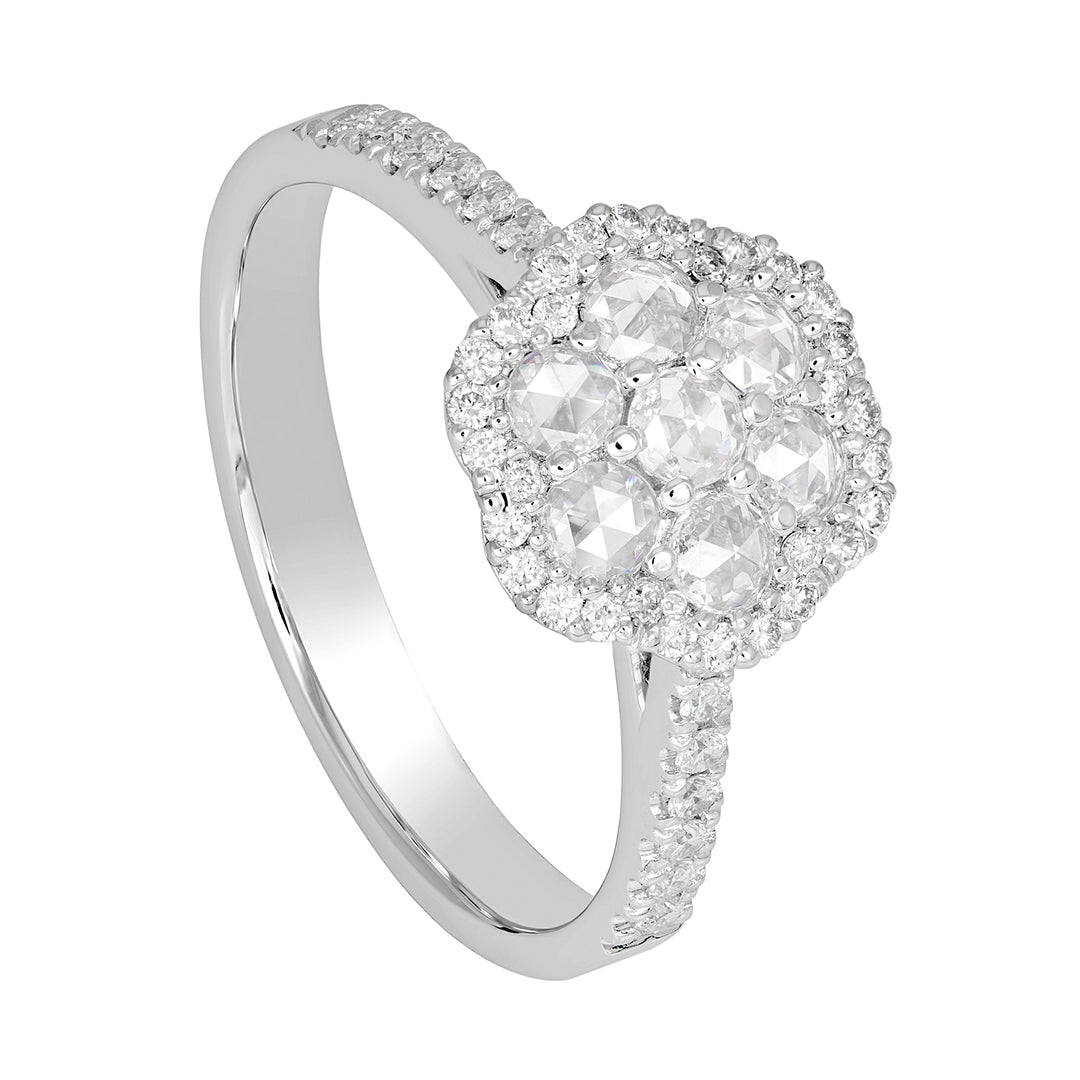 Golay rosecut flower ring with contour APV007DI-17194110052