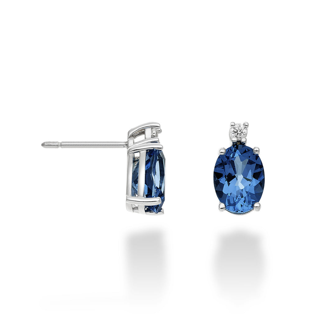 Nihama or 18k topazio blu london ovale 8x6 ct.2,80 diam. ct.0,05 NO5025O4TPBL
