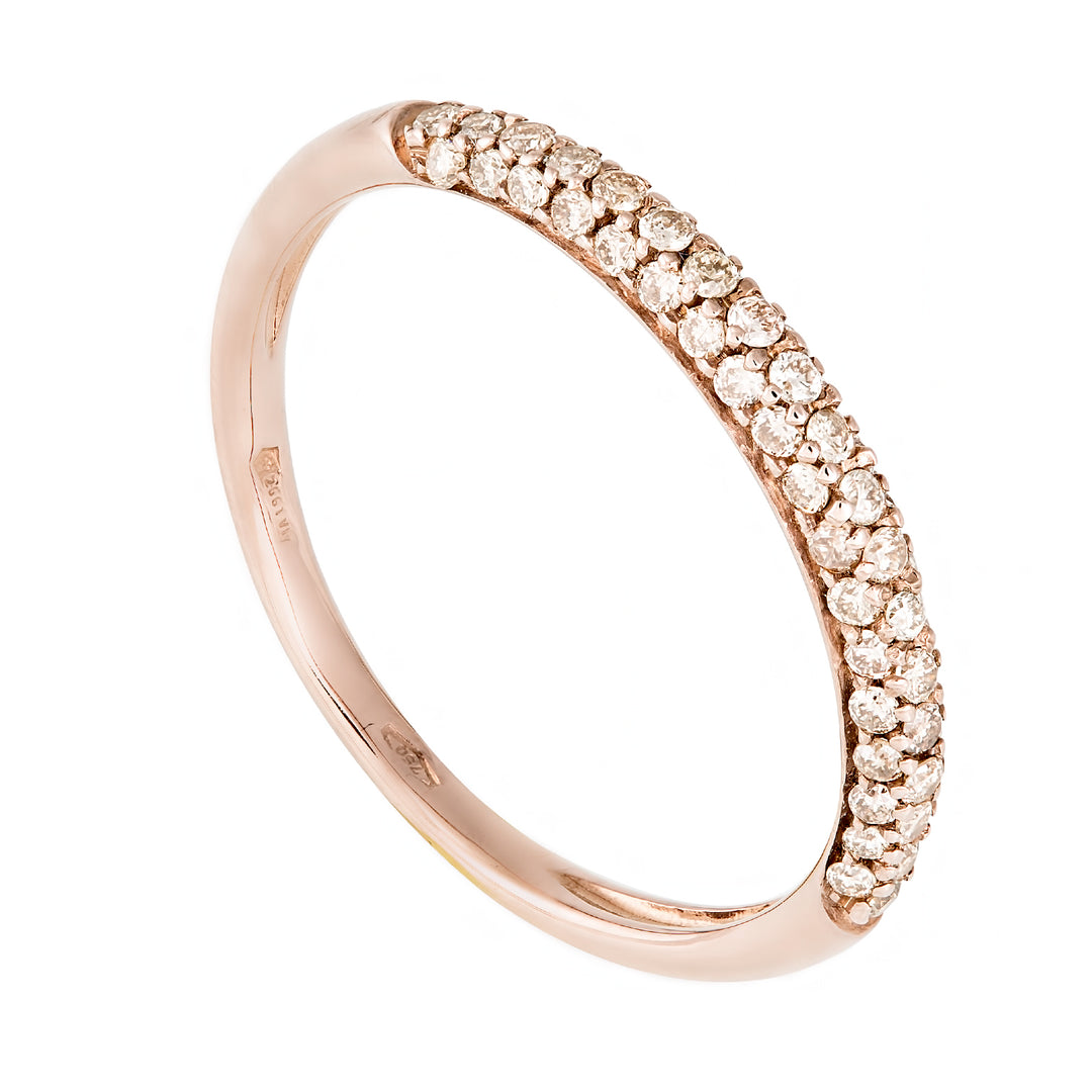 Anillo de eternidad Golay 1/2 vuelta pavé de diamantes marrones 0,4 ct AFMG007BW-18333000037