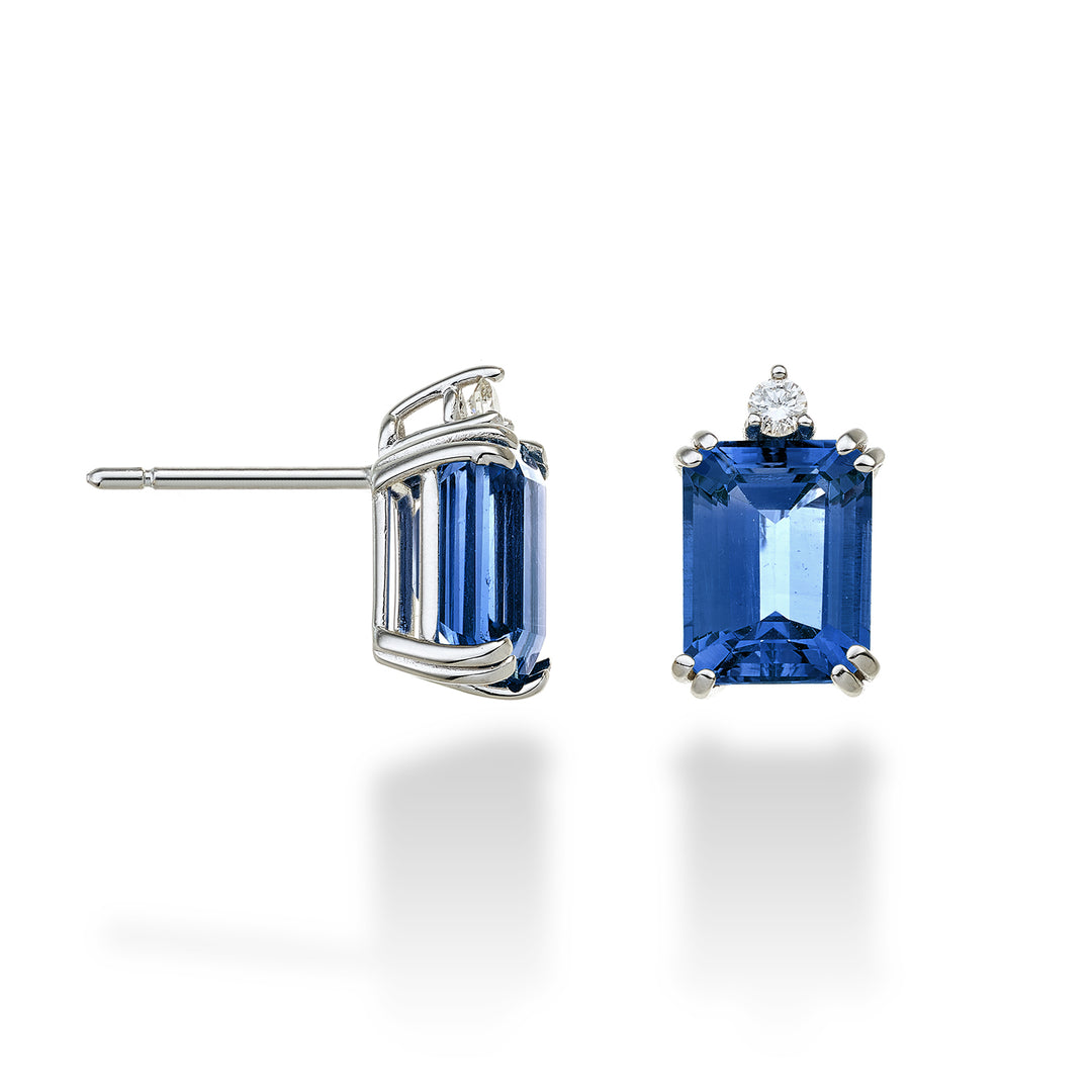 Mikiko or 18k topazio blu london ottagonale 7x9 ct.5,30 diam. ct.0,08 MOCL090DITPBL4O4