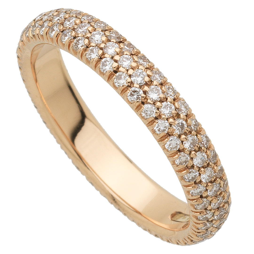 Golay round ring 3 rows brill rose gold AFP1207R-00056631