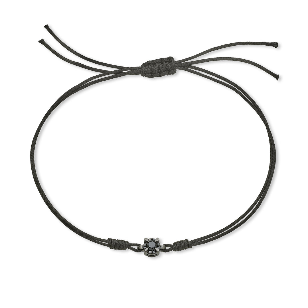 Mikiko br 18k ct.0,06 diam.black round size 1 rhodium black/black MB5056O6BK1NE