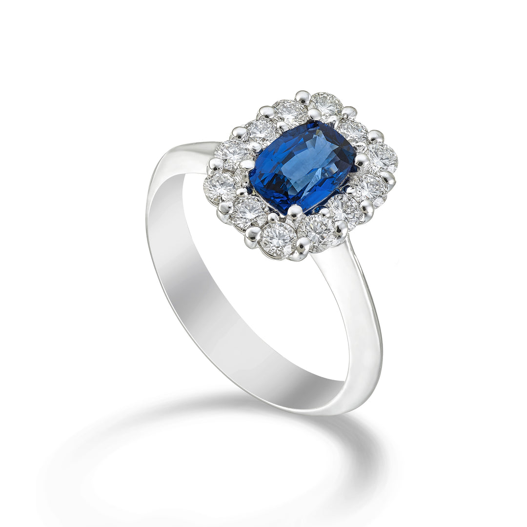 Anillo Golay con talla de zafiro azul. 7x5 y diamantes a cuenta ACL171DIZB57-23271110111