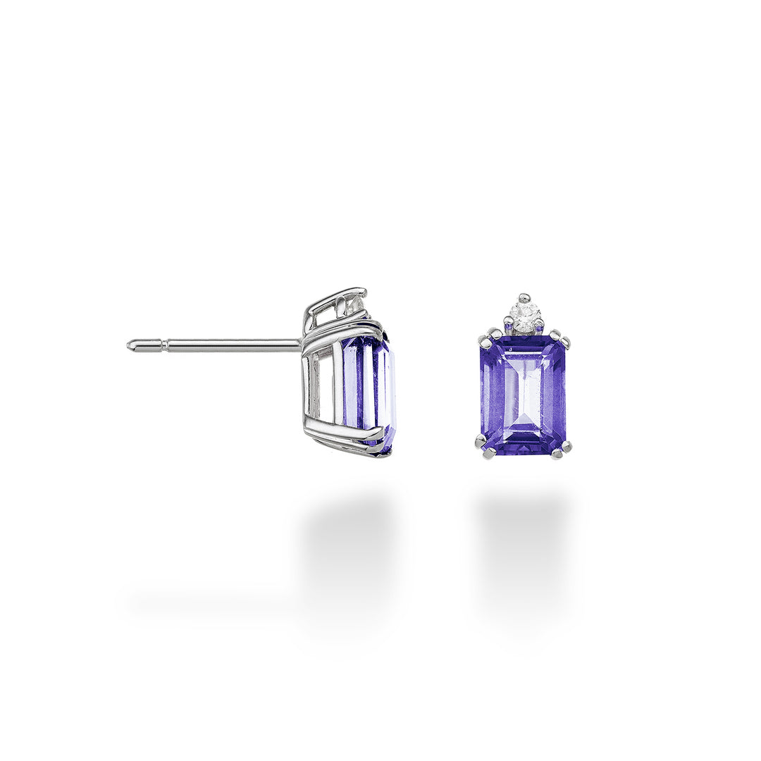 Nihama or 18k ametista ottagonale 7x5 ct.1,80 diam. ct.0,05 NOCL090DIAMET2O4