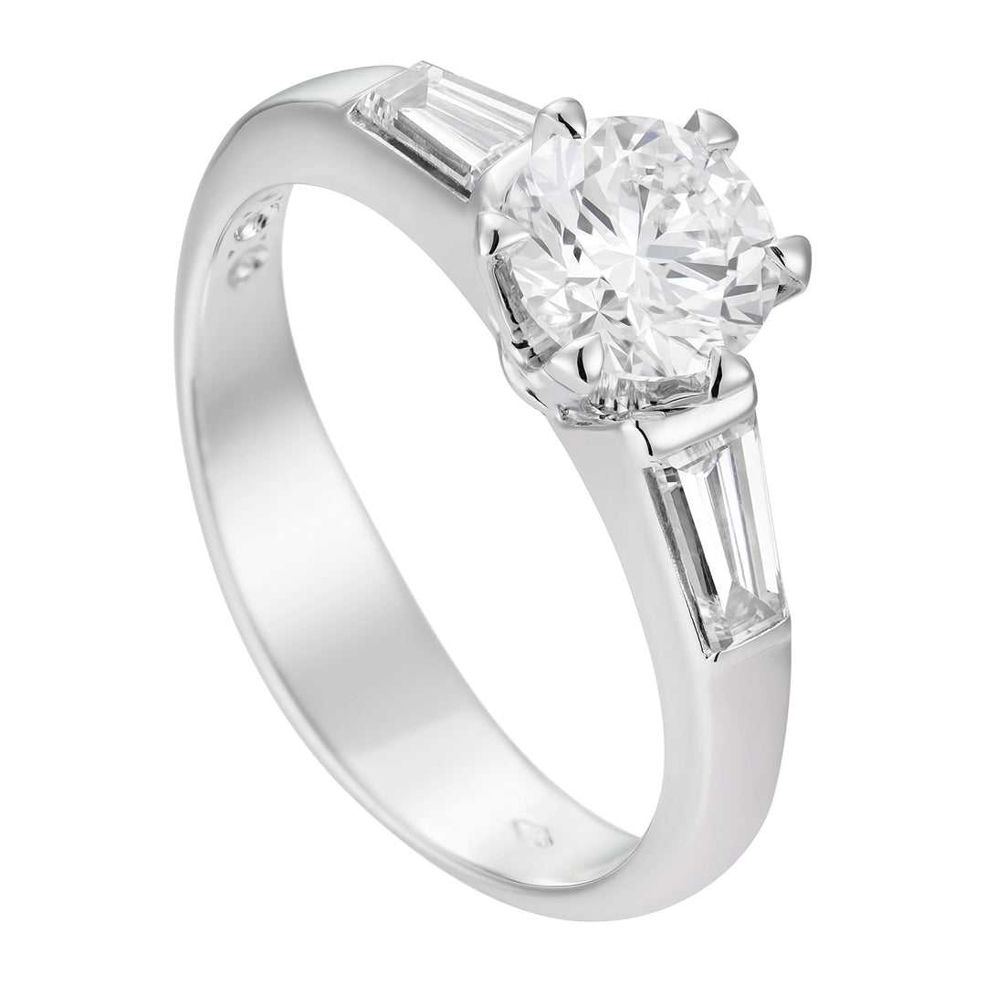 Bague solitaire Golay 6 griffes + tepper latéral APU023WDI-20357110012