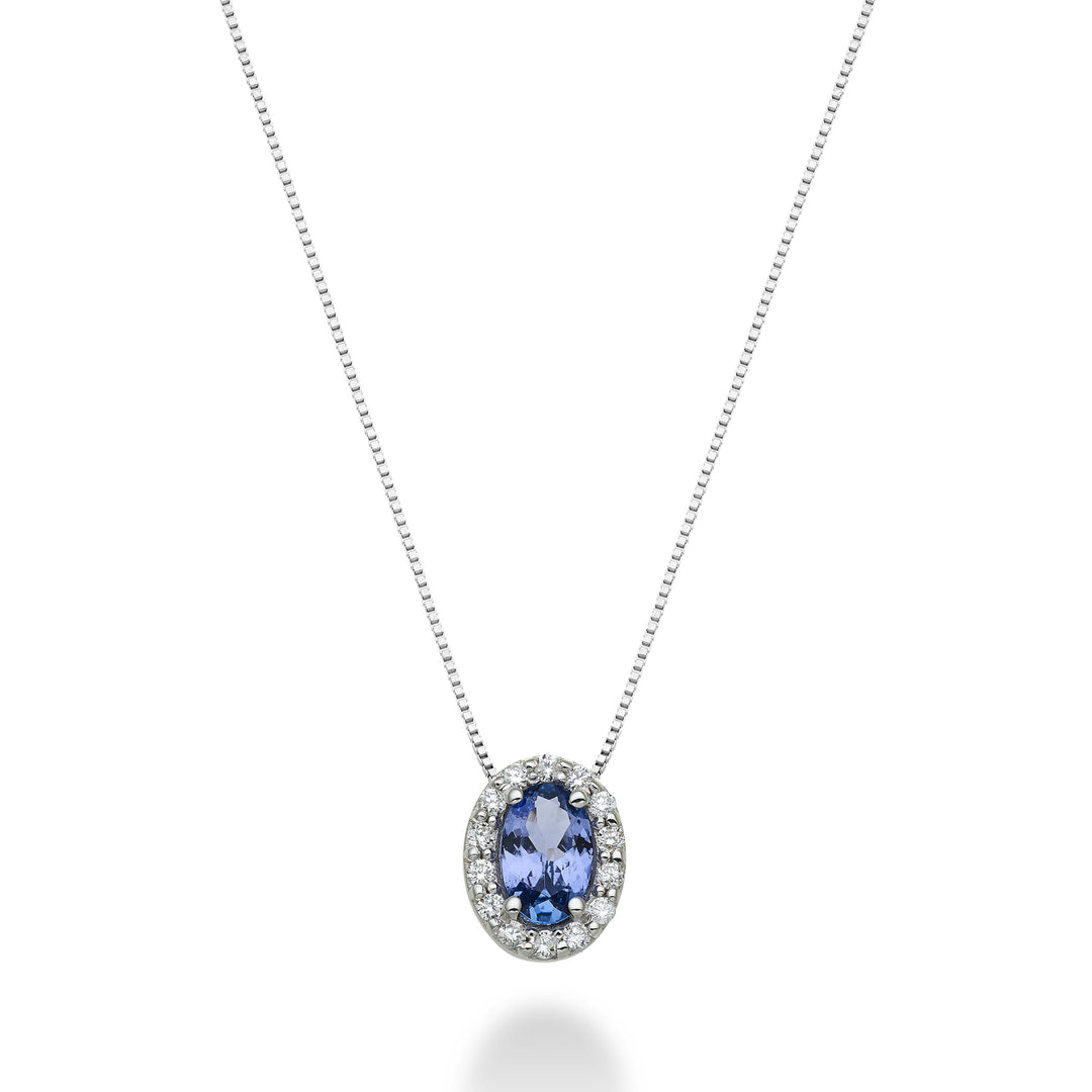 Mikiko cl 18k tanzanita n. ovalado 6x4 ct.0.38 dia ct.0.09 MD5059O4TZN