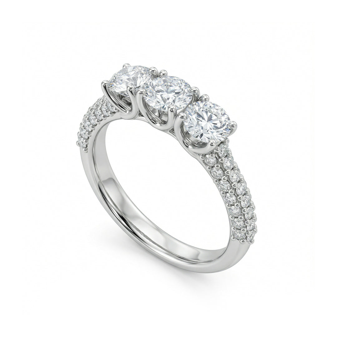 Bague trilogie linéaire Golay anniversaire grâce cen.0,30 ABTRE856D090-26139110088