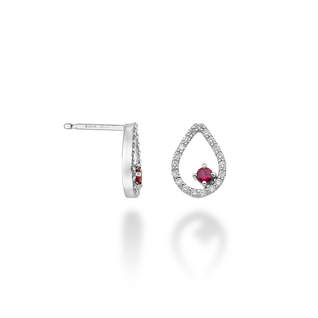 World Diamond Group ou rubis "goutte" 18 carats n. ct. 0,22 diamètre. 0,28 GO5139O4RBN050