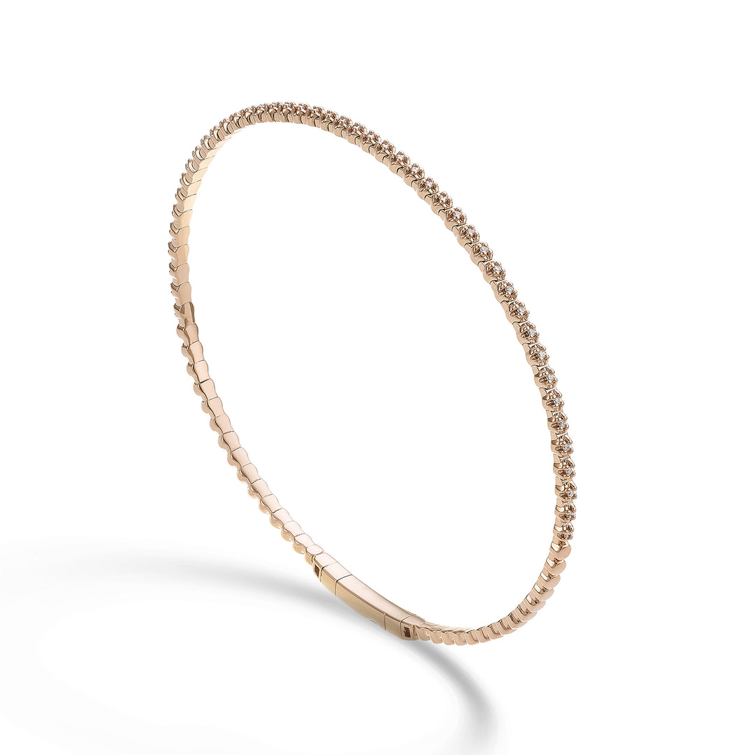 Golay br 18k tennis flex mezzo giro diam. ct.0,12 oro rosa cm.17 GBFLEX005DIO3