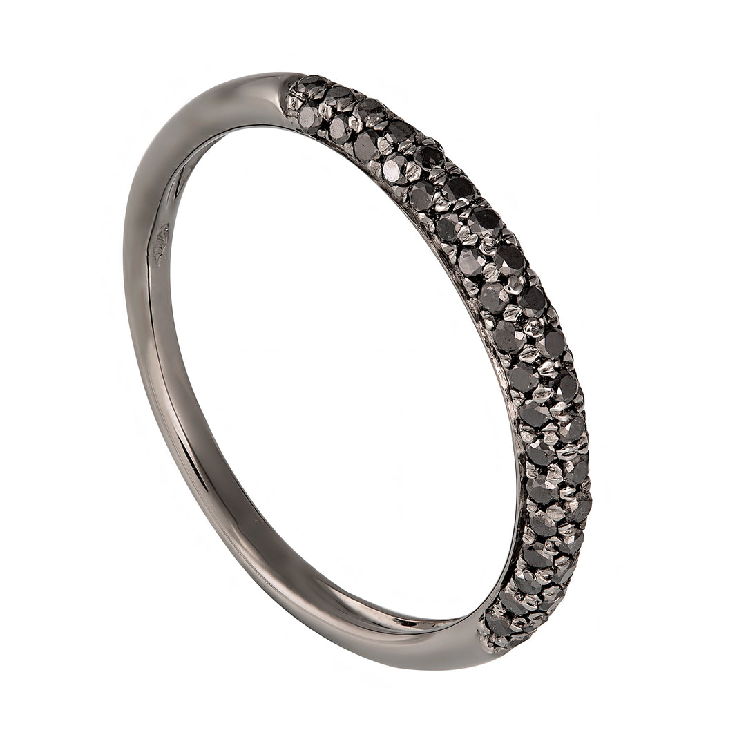 Golay eternity ring 1/2 turn black diamonds total 0.40 ct AFMG007WBK-17117110328