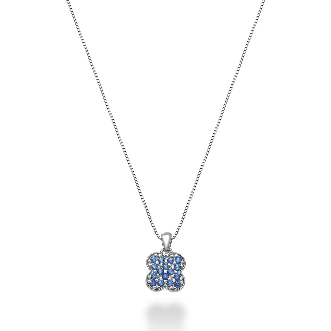 Nihama cl 18k four-leaf clover sapphires 0.12 ct ND5163O4ZFR
