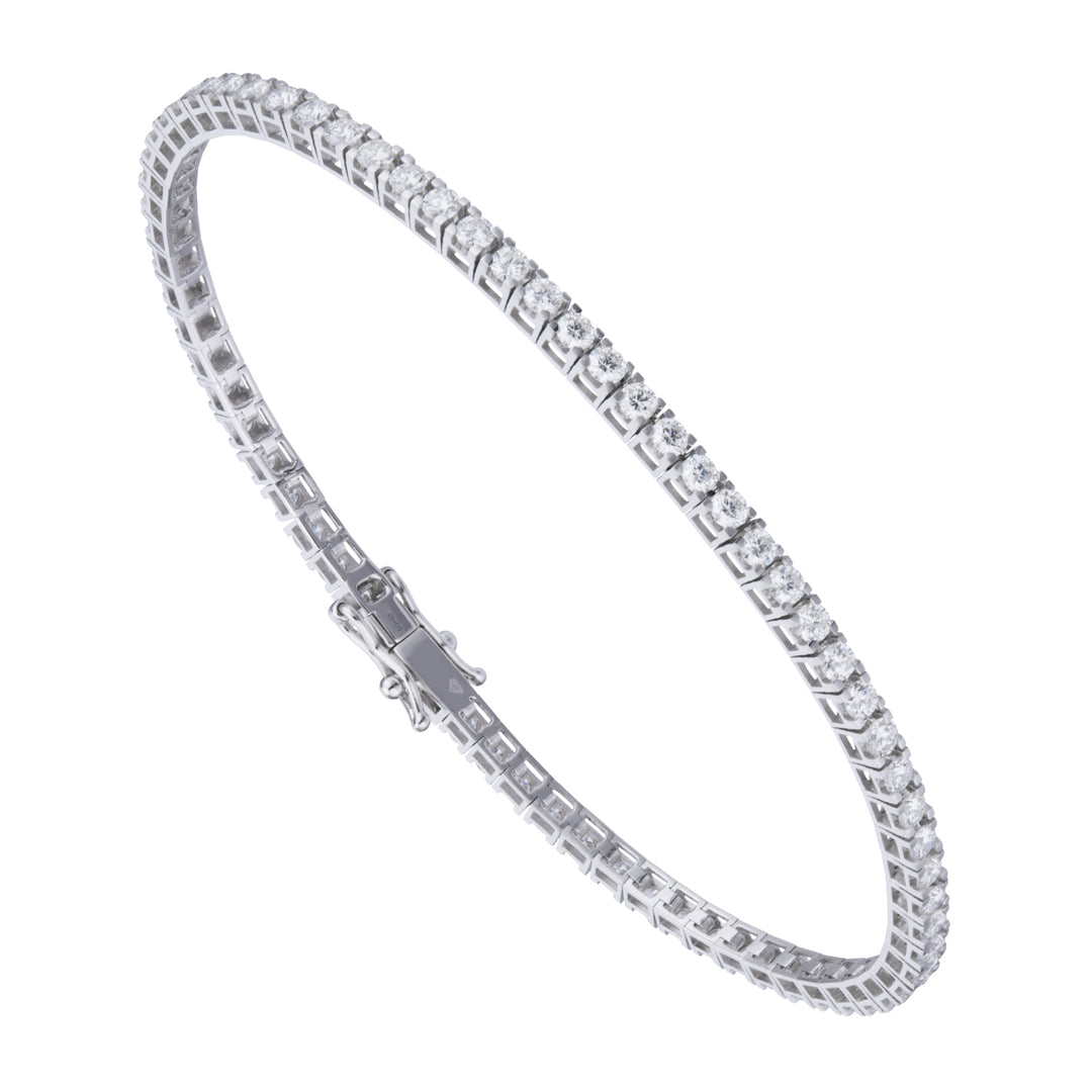 World Diamond Group square bezel tennis bracelet cm. 17.5 ct. 1.82 BTQ110DI6-20014110123