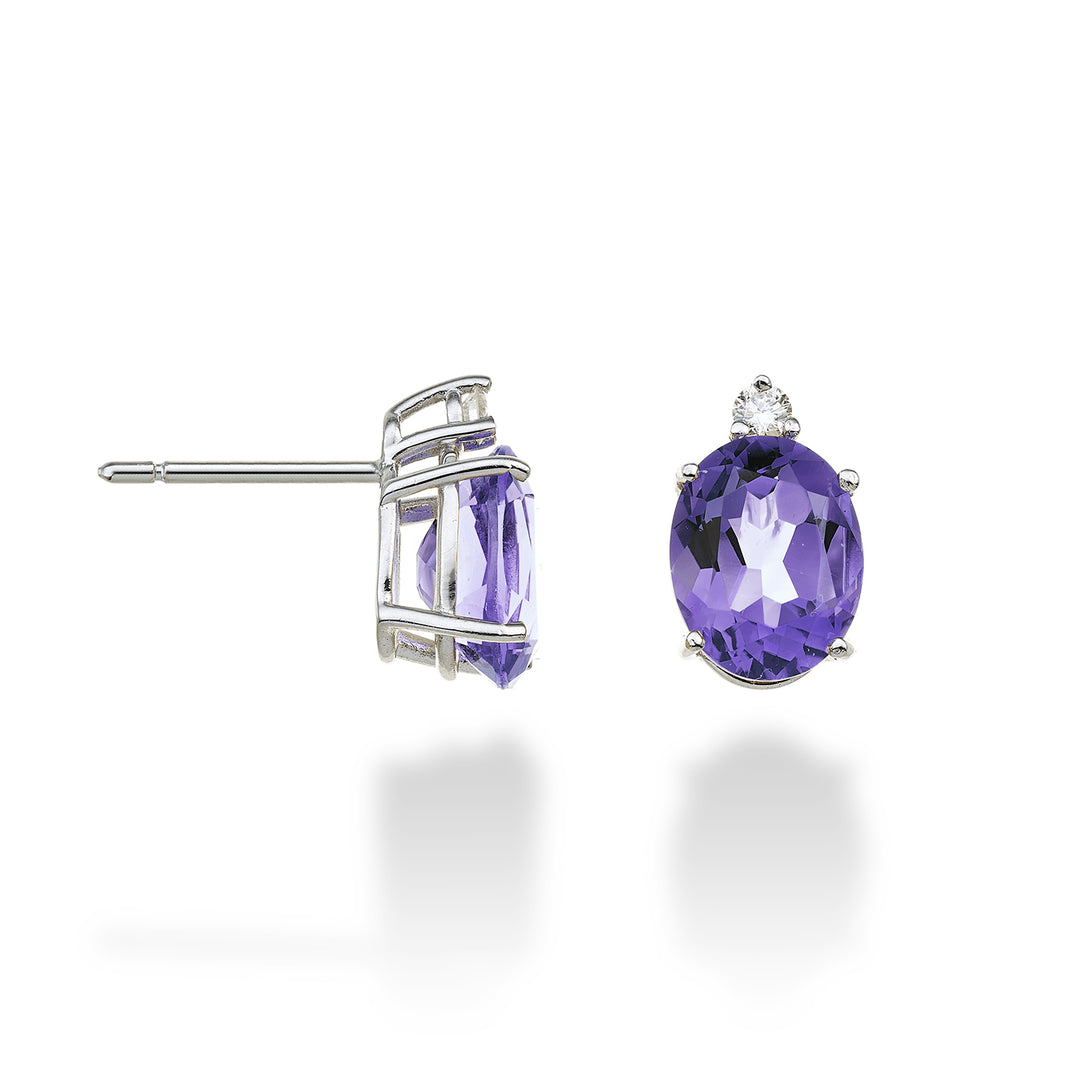 Nihama or 18k ametista ovale 7x9 ct.3,32 diam. ct.0,08 NO5080O4AMET