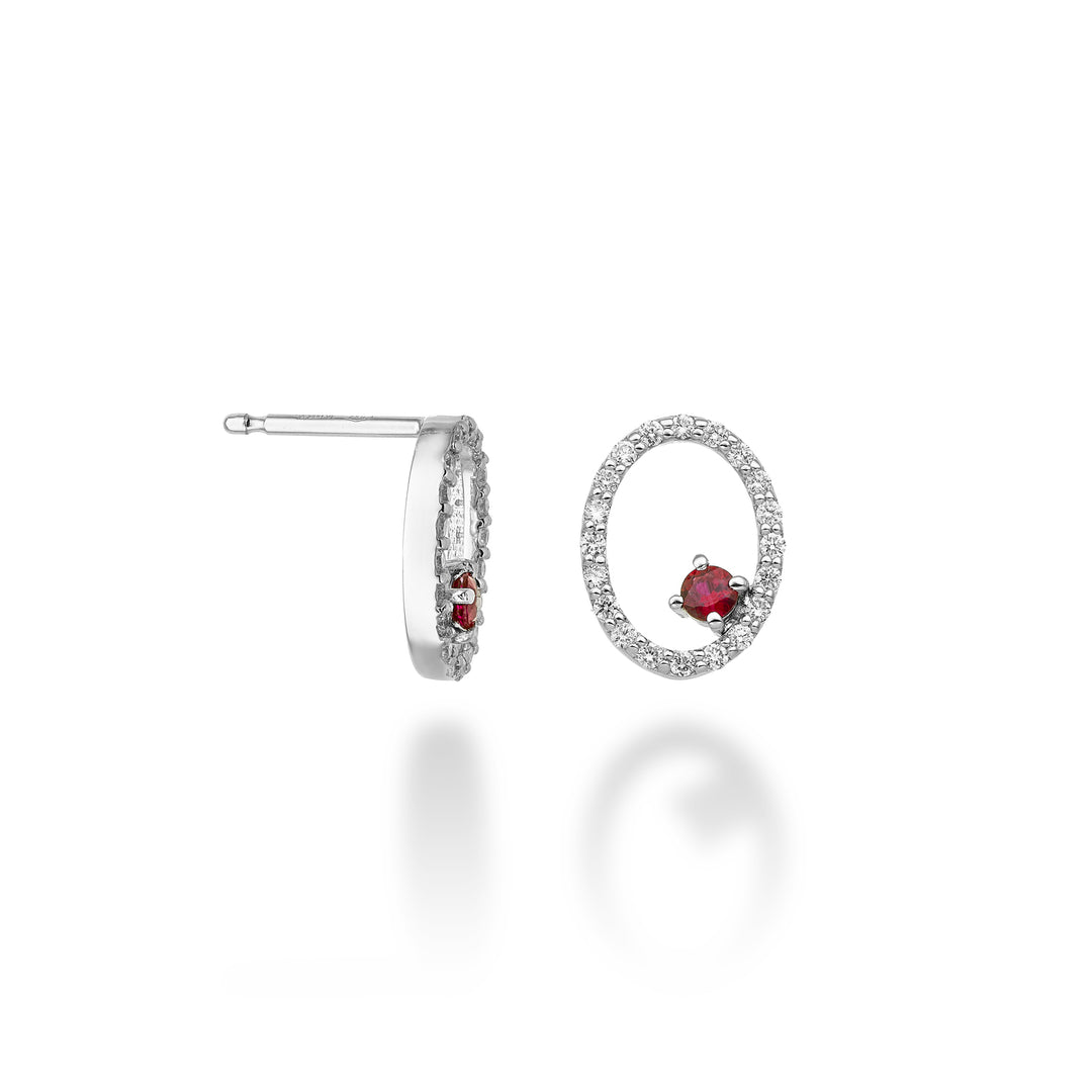 World Diamond Group ou rubis "ovale" 18 carats n. ct. 0,22 diamètre. 0,30 GO5137O4RBN052