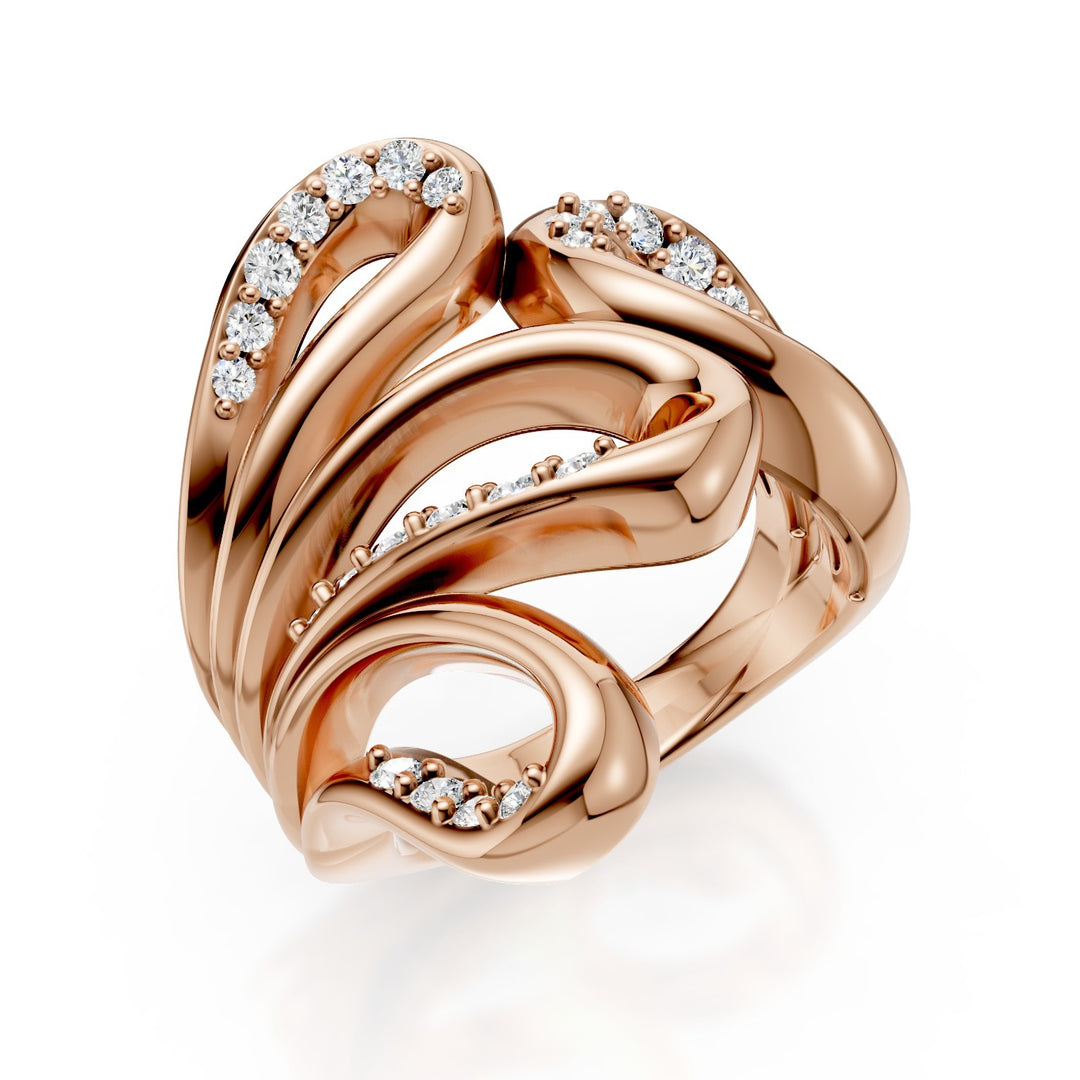 Golay anello design con diamanti in oro rosa AD621DR-25024110236