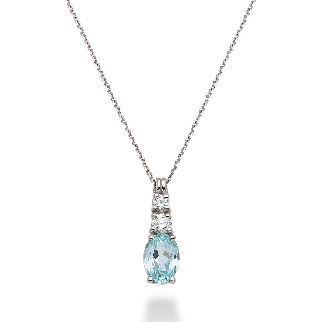 Nihama cl 18k paraiba turmalina ovalada 7x5 ct.0.80 dia ct.0.15 ND5056O4PAR