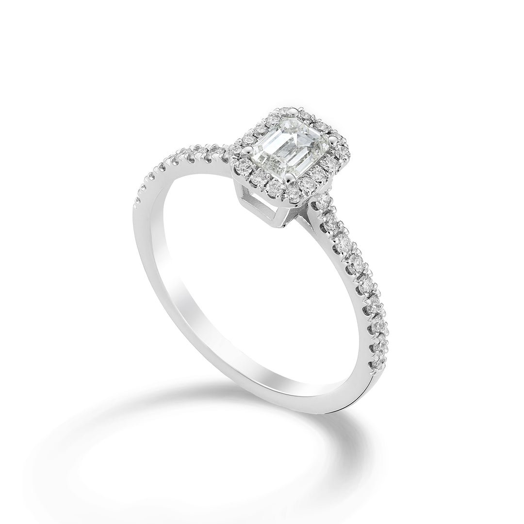 Golay anello diamante ott 5x4 contorno e gambo incassato ACLCEM001D40-22329110014