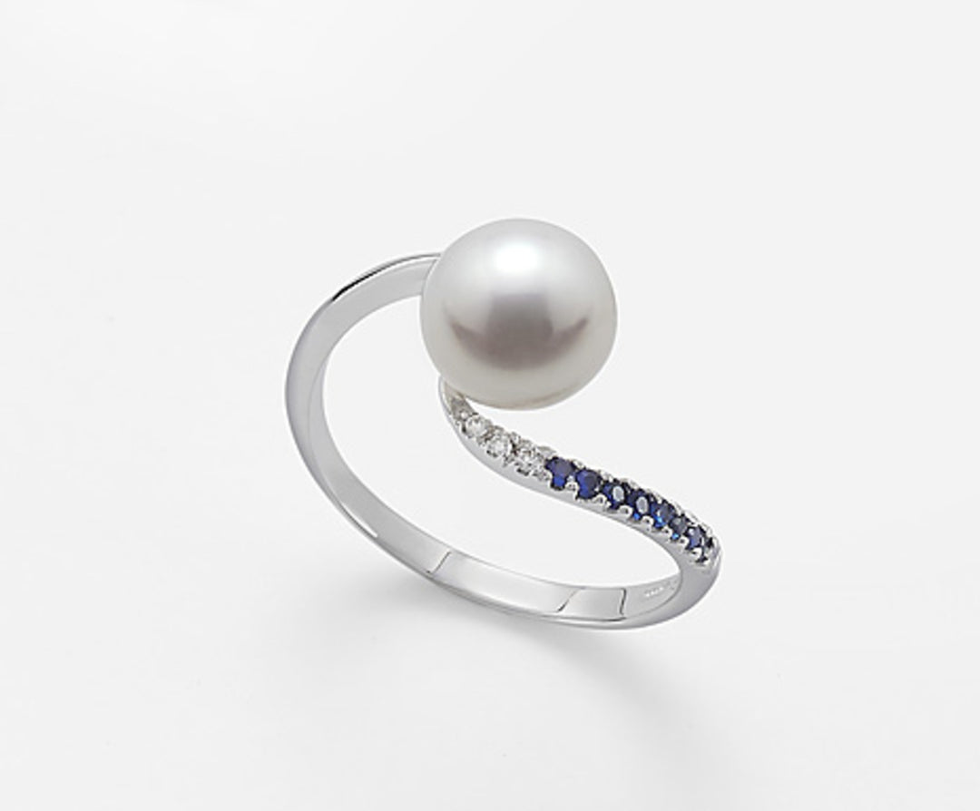 Mikiko un 18k fw 8/8,5 diám. 0,02 ct zafiros 0,10 ct MA0807O4ZAFIRO