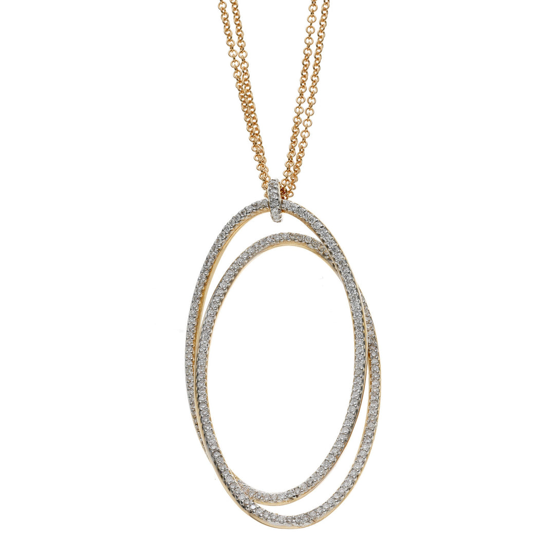 Tour de cou contour Golay 2 grands ovales or rose GEG009-10035000002