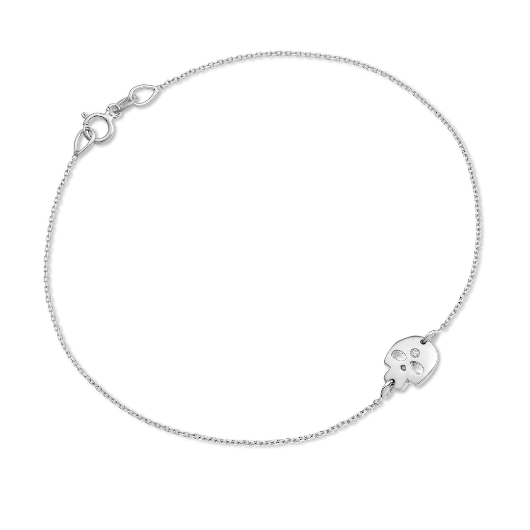 Mikiko br calavera de 18k oro blanco de 0,01 ct MB5047O4BR001