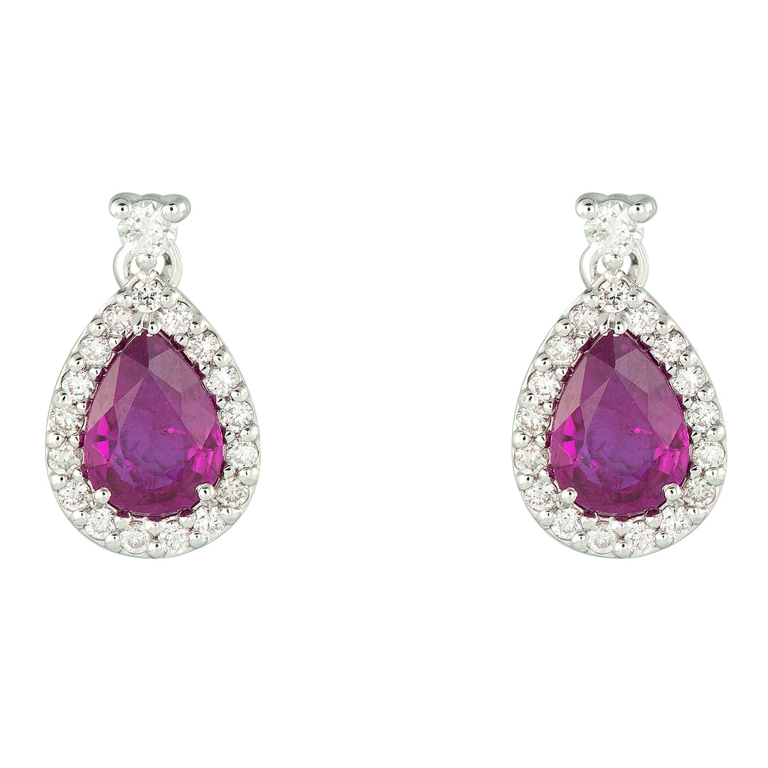 Golay orecchini zaffiro pink a goccia 7x5 e diamanti OCL032DIZP-23311110054