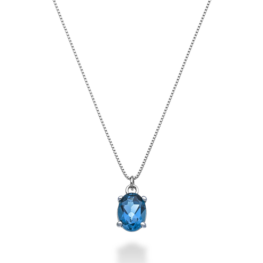 Mikiko cl 18k topazio blu london ovale 7x5 ct.1,00 MD5141O4TPBL