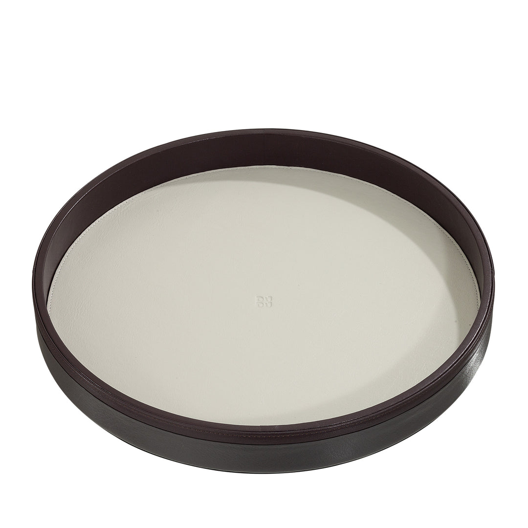 DUDU 32 cm plateau de service rond en cuir multicolore rangement de bureau à domicile Design raffiné