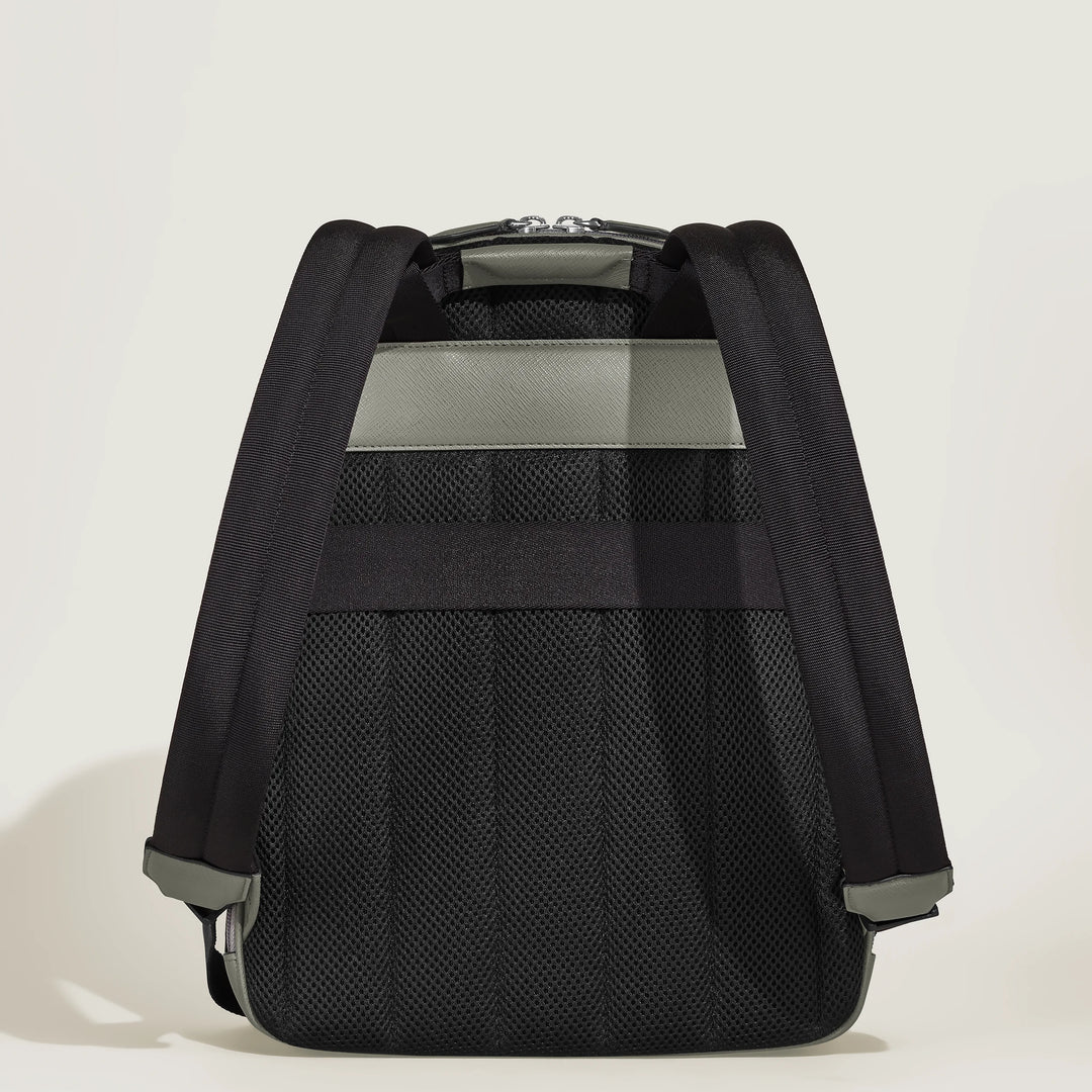 Mochila mediana Montblanc con 3 compartimentos Sartorial gris medio 199360