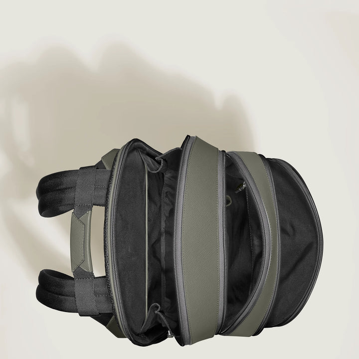 Mochila mediana Montblanc con 3 compartimentos Sartorial gris medio 199360